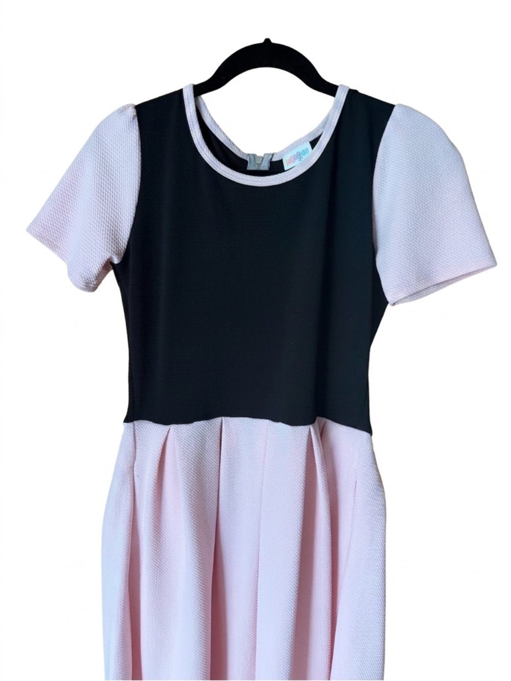 Lularoe Black and Pink Amelia Dress